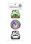 ミニ60周年記念ロゴアソートステッカーセット(70mm)